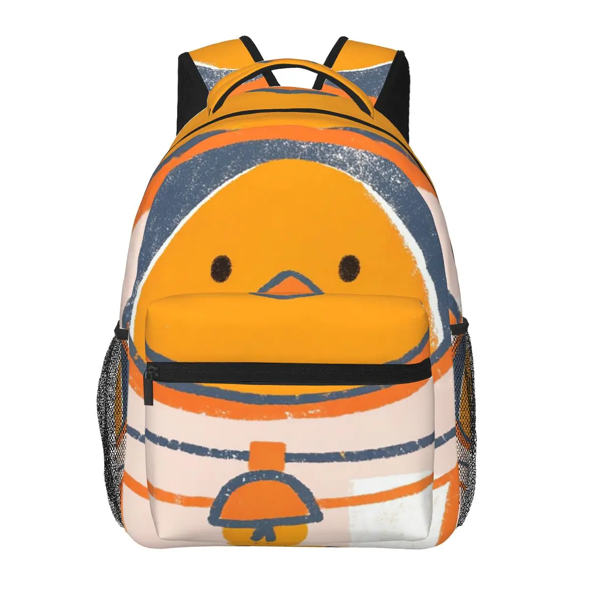 

Yellow Chick In White Protective Suit Backpack Hot Sale Daypack Large Capacity BookBag School Bag Shoulder Bags for Men Women