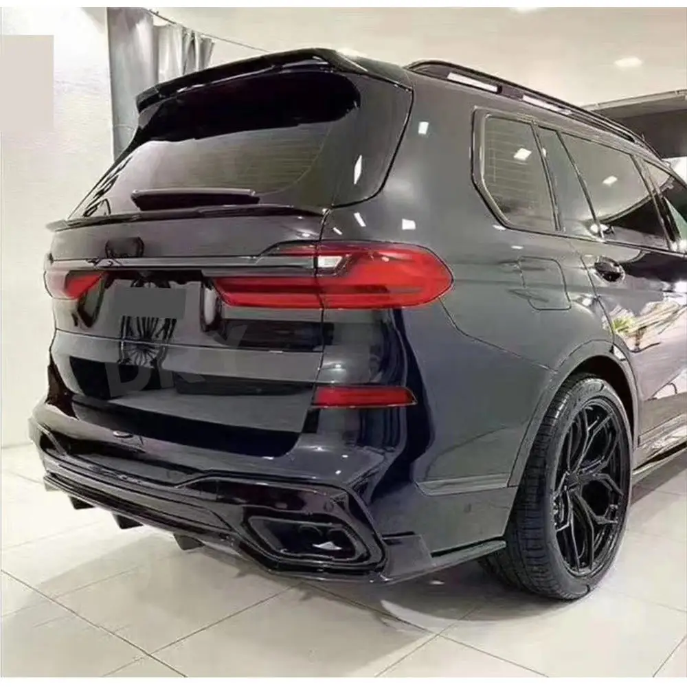 

For BMW X7 G07 M Sport 2019-2021 Carbon Fiber Rear Bumper Lip Spoiler Side Aprons Flaps Rear Diffuser Splitters Body Kits