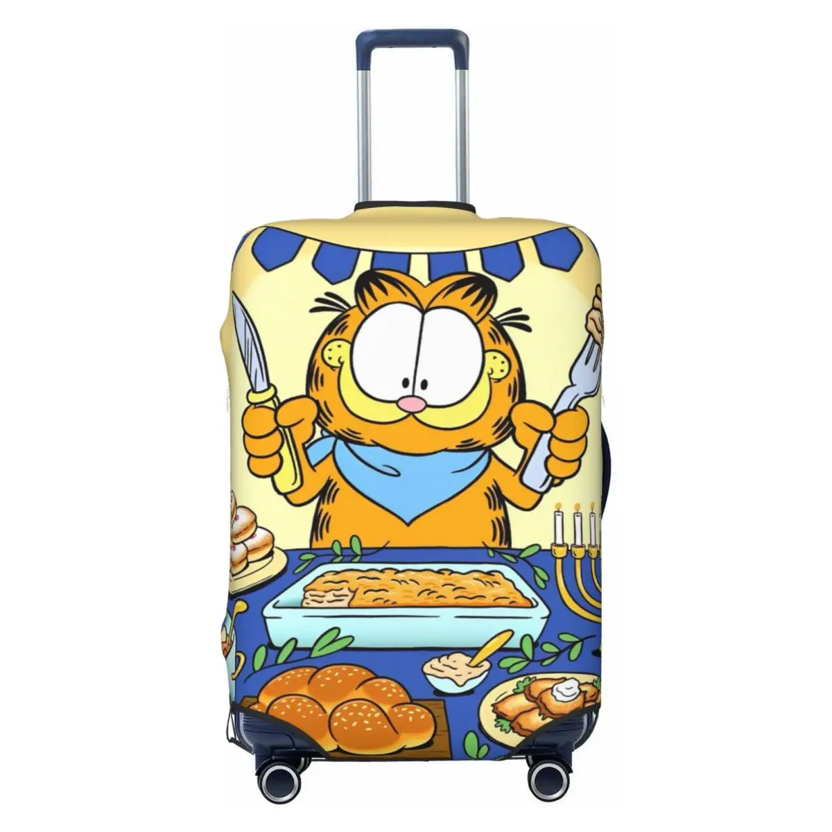 Funny G-Garfield The Cat Travel Luggage Cover Durable Suitcase Protector Washable Baggage Covers Fits 18-32 Inch Luggage