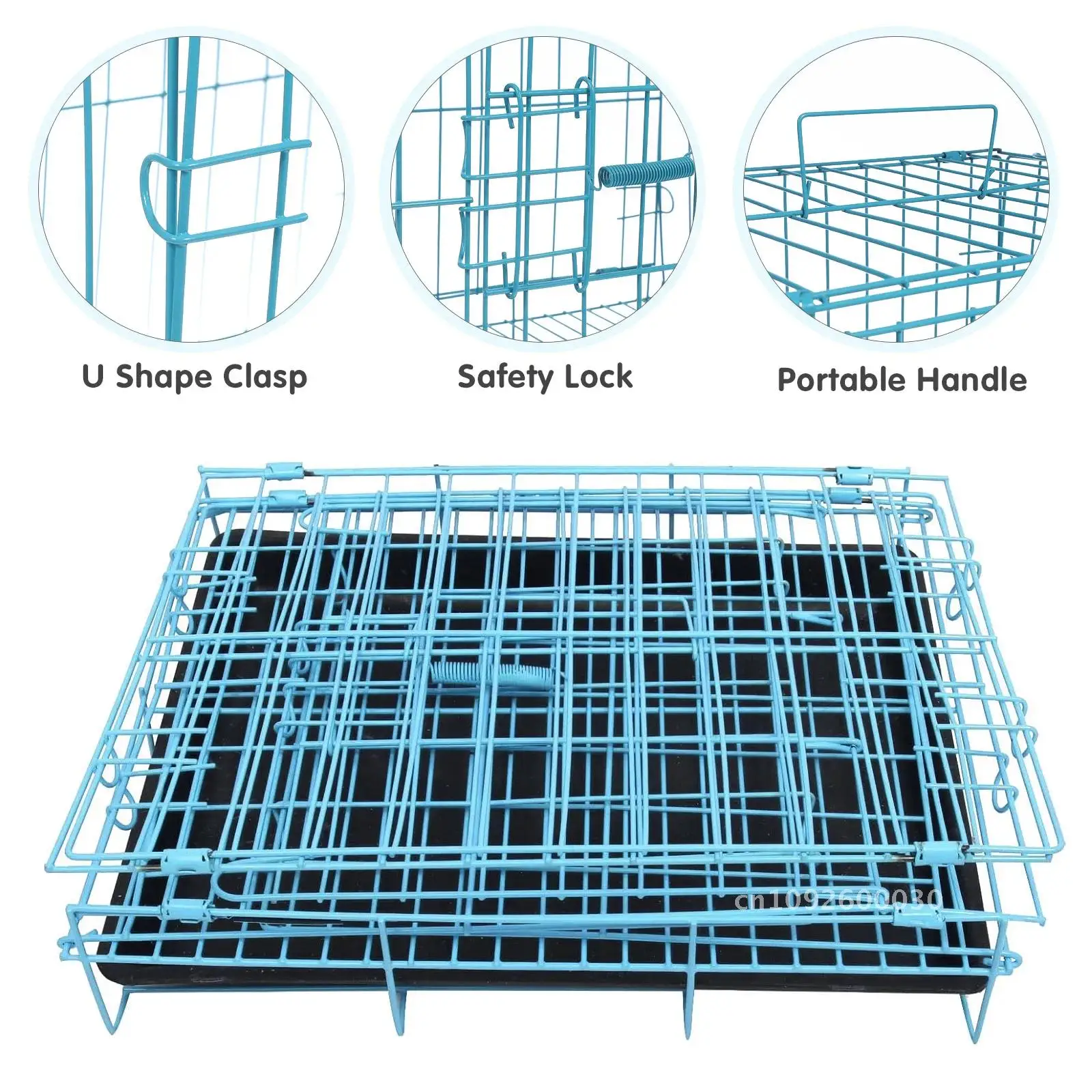 

of Folding With Toilet Dog Cage Poodle Small And Medium moving Container(Blue35cm) Rabbit Pet Puppy Cat Dog Cage Cage Cage