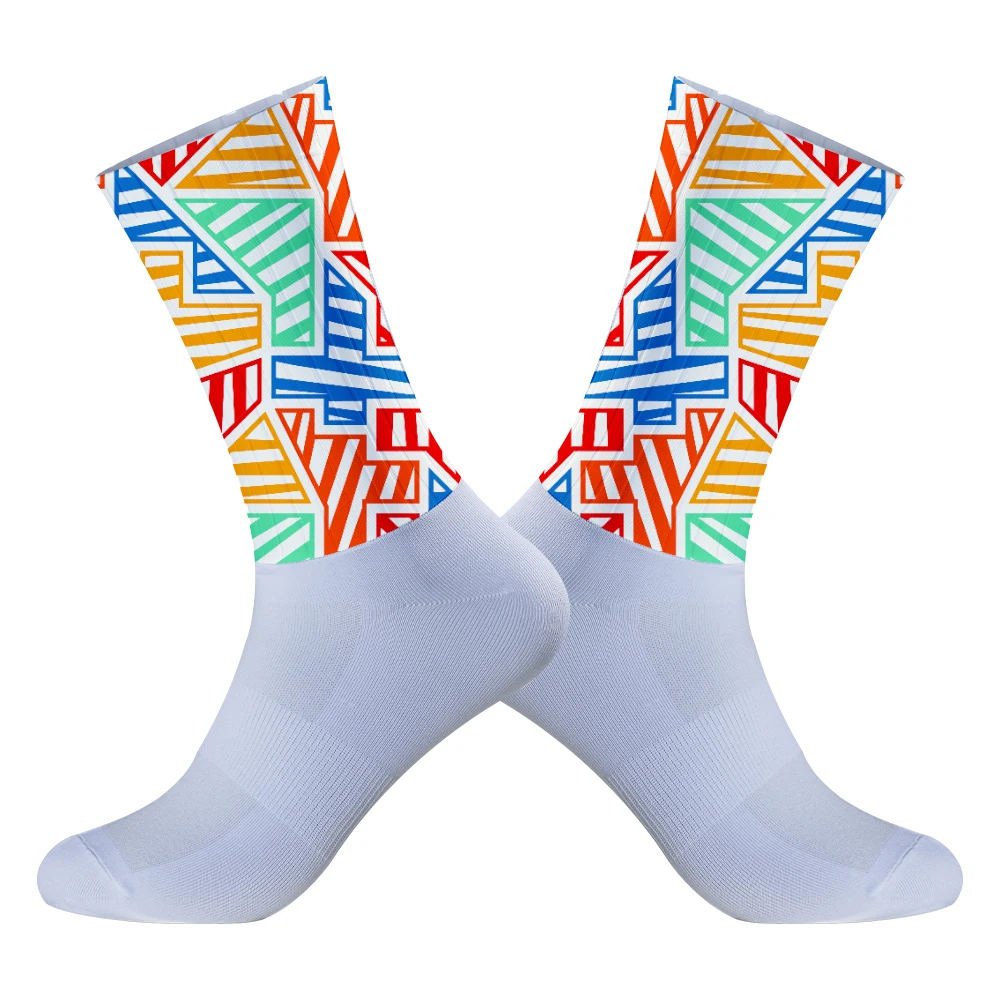 Chaussettes en silicone coordonnantes pour vélo, chaussettes de sport, chaussettes de course à pied, chaussettes de cyclisme, été, nouveau, 2024