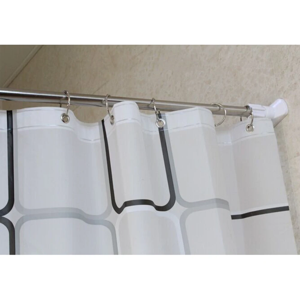 

Retractable Shower Curtain Rod 50 80cm Telescopic Stainless Steel Clothesline Holder Bracket Drape Pole Home Hospital