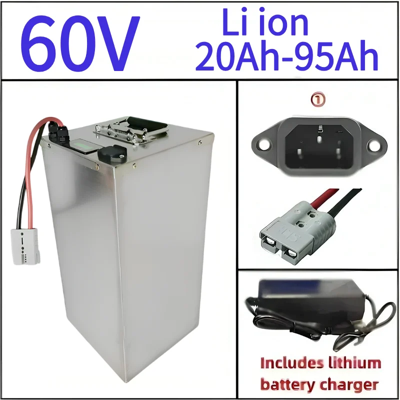 

Литий-ионный аккумулятор 60 В для двухколесного wózka golfowego Riskshaw 1000–3000 Вт, скейтборда — 20 Ач, 30 Ач, 50 Ач, 70 Ач, 80 Ач, доступны варианты