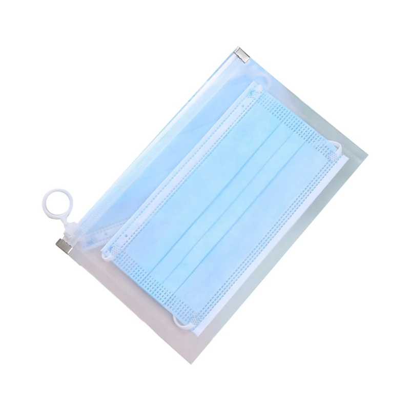 Mask Storage Bag Anti Dust Disposable Face Masks Save Bag Holder Keeper Portable Waterproof Zipper Pocket