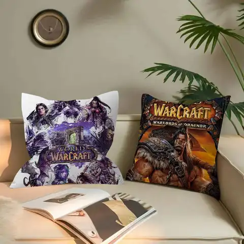 Jeu vidéo World Of Warcraft housse de coussin taie d'oreiller décor taie d'oreiller imprimé étui de coussin pour canapé