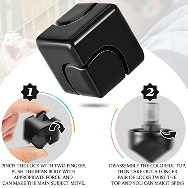 ألعاب فيدجيت سبينر مربعة ملونة دوارة جيروسكوب ببصمة الإصبع ألعاب تخفيف التوتر والقلق هدايا عيد الفصح للأولاد والأطفال