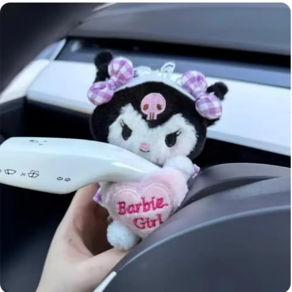 อะนิเมะ Hello Kitty ตุ๊กตาตุ๊กตารถ Wiper เลี้ยวสัญญาณจี้ Melody Kuromi Sanrio Kawaii อุปกรณ์ตกแต่งอัตโนมัติสาวของเล่นของขวัญ