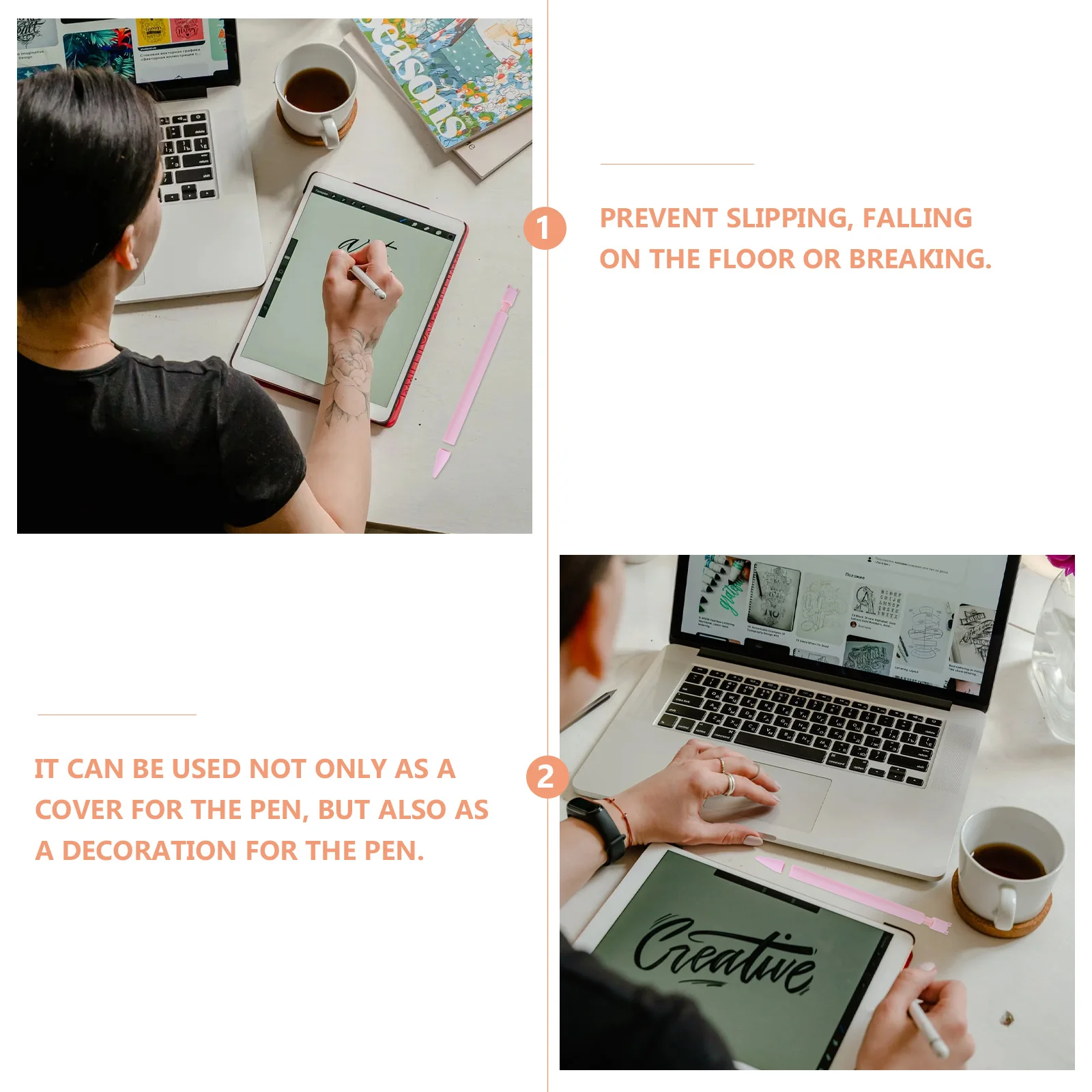 2Pcs Bleistift Stylus Stift Schutzhülle Silikon Hülse Abdeckung Stoßfest Anti-Slip Fall Halter Stylus Zubehör