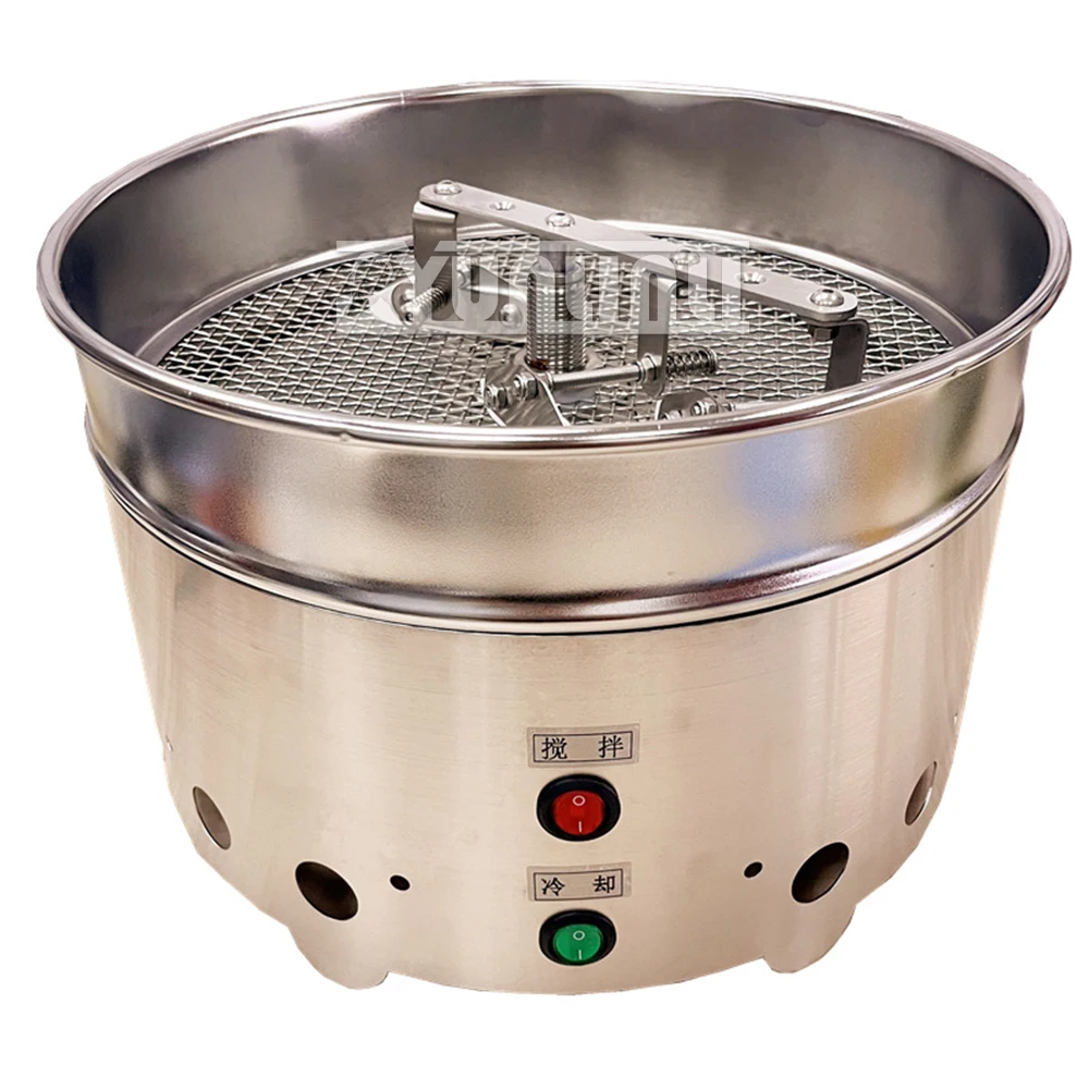 회전 교반 커피 콩 냉각 기계 필터가 있는 가정용 스테인레스 스틸 냉각 플레이트