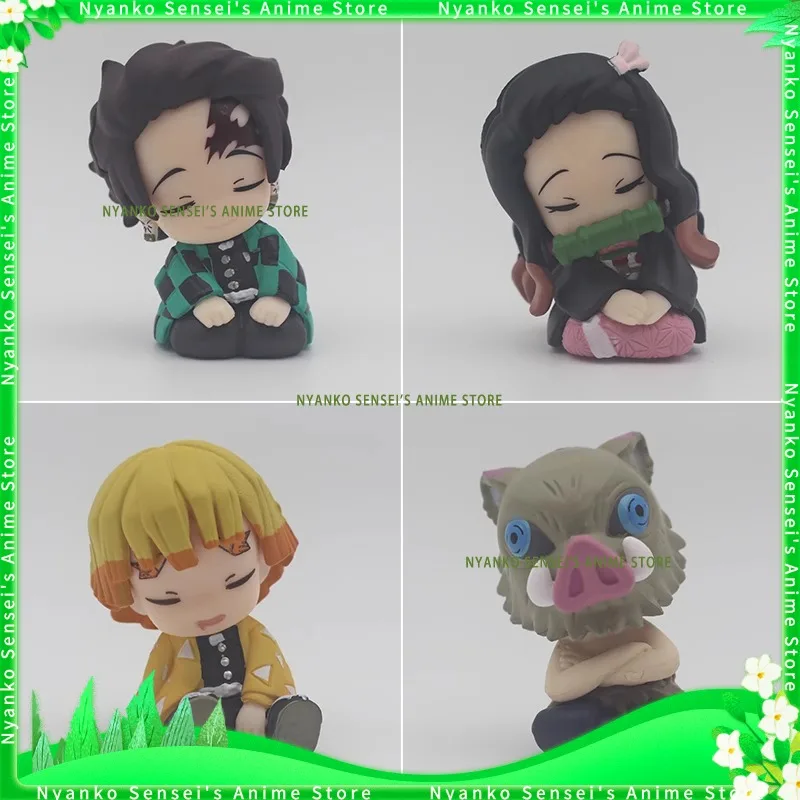 

In Stock Demon Slayer Q Ver. TanjiroMy Wife Zenitsu Nezuko InosukeSleep Blind Box Confirmed Ver. Sitting Figure Anime Models Toy