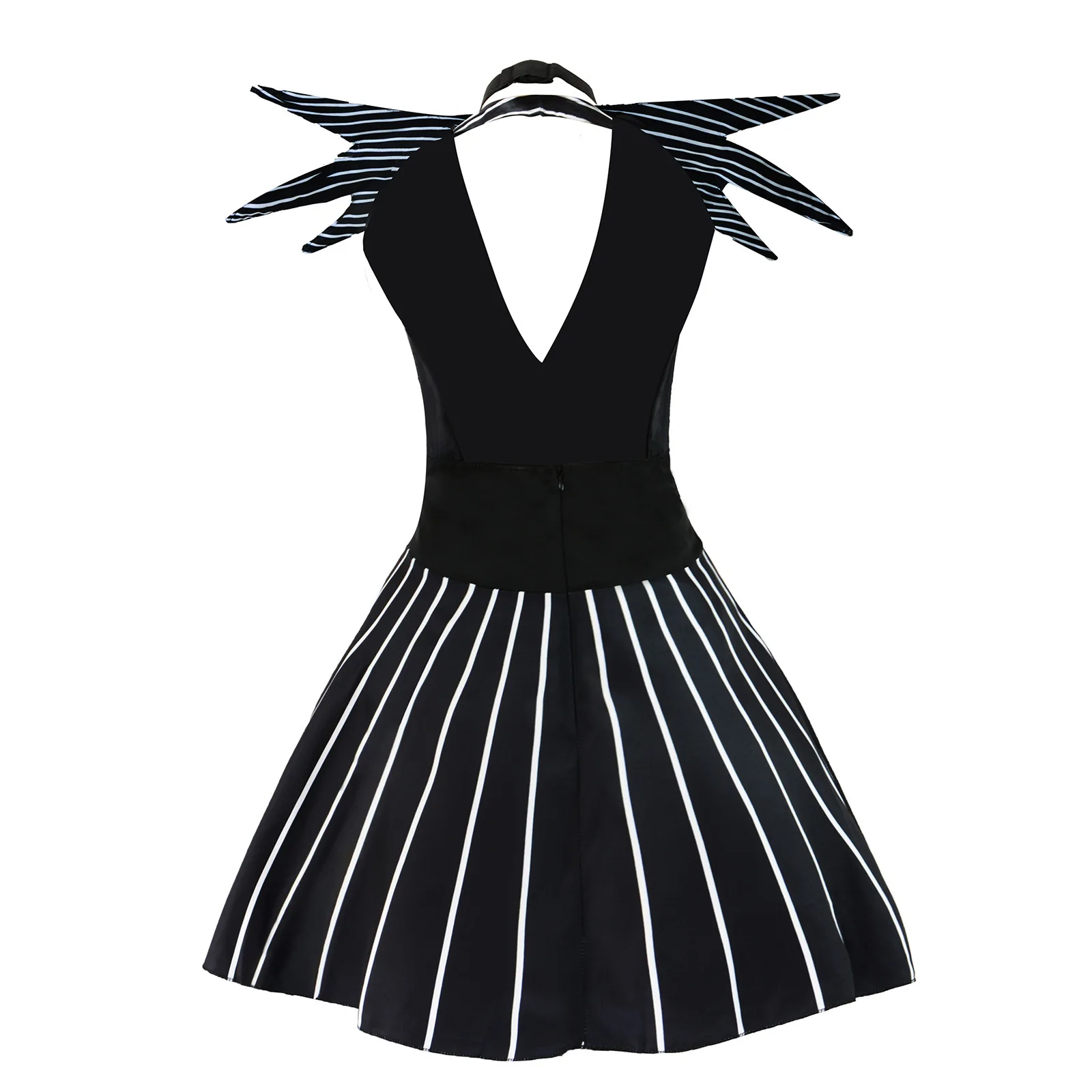 The Nightmare Before Christmas cosplay outfit, gender-swapped Jack cosplay costume, Jack Skellington Halloween outfit view 3