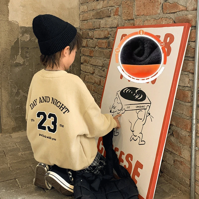 

Boys' Sweater Spring And Autumn Style New Mid Sized Children's Autumn Top Boys' Autumn Bottom Shirt Fashionable And Fashionable