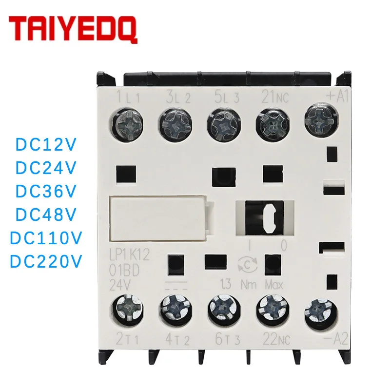 CJX2K1201Z DC Contactor LP1K1201 Contactor Voltage 110VDC 48VDC 36VDC 24VDC 12VDC Electric Magnetic Conatctor