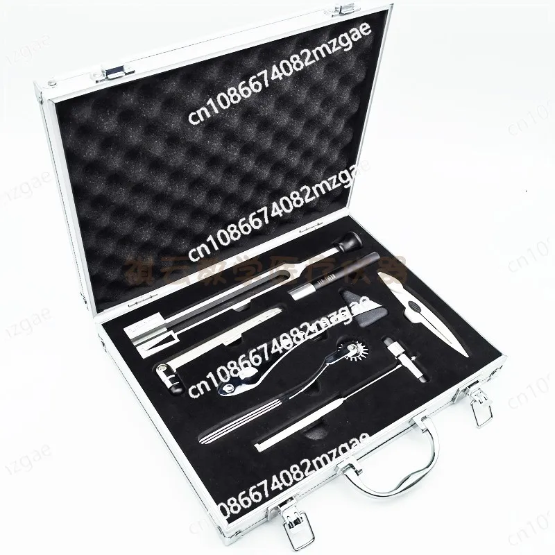 Professional DPN Foot Screening Tool Set Aluminum Case 128 Tuning Fork Vibration Cool Temperature 10g Nylon Silk Nerve Hammer