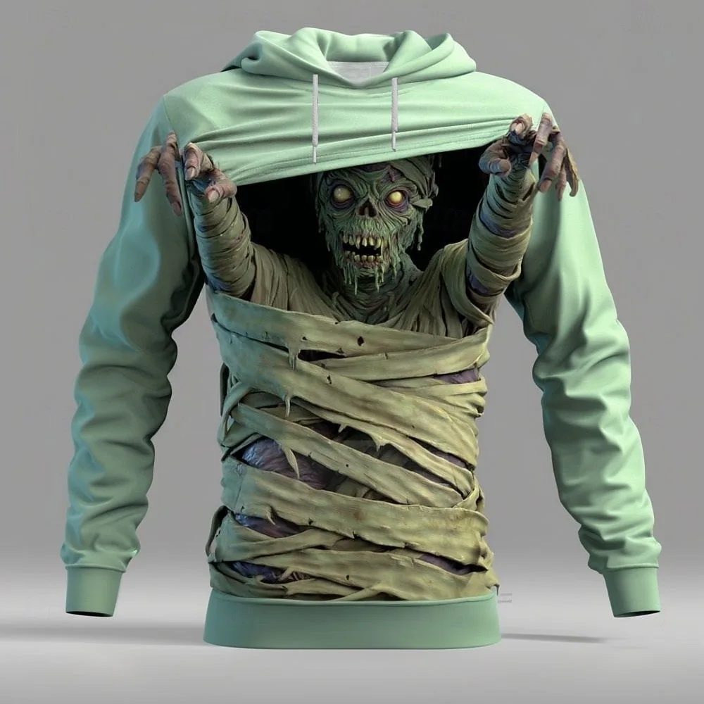 Men's Haha Expression Hoodies Sweatshirt Fashion Long Sleeve Crew Neck 3D Print Party Holiday Streetwear Drawstring Fall Hoodie