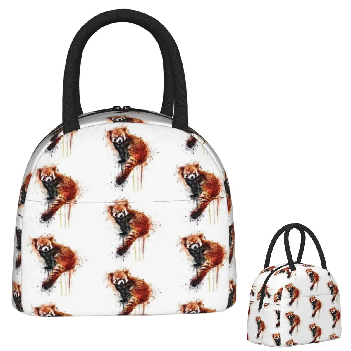 

Изолированная сумка для обеда с красной пандой для женщин и детей, портативные коробки для еды, термосумка для ланча