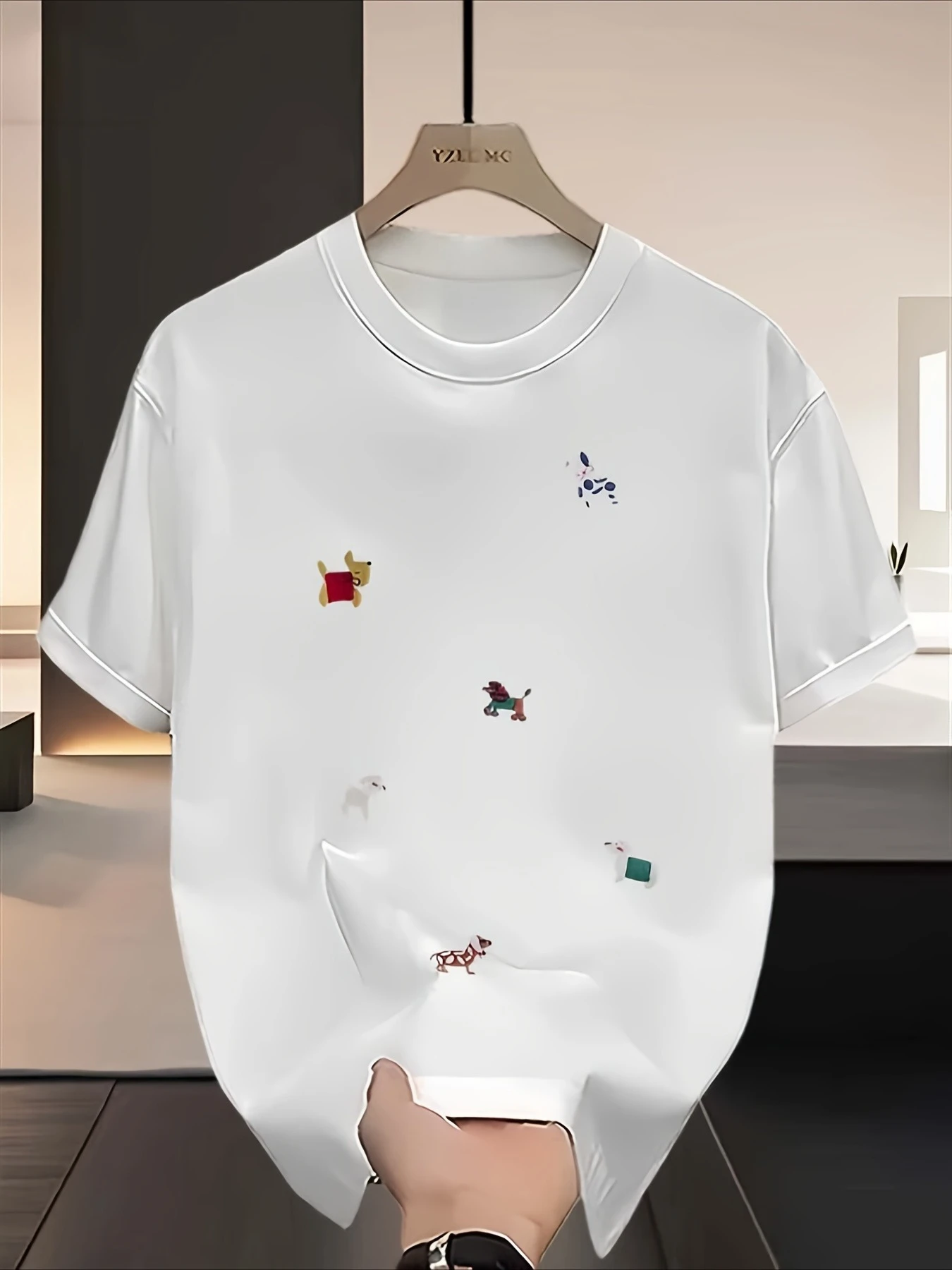 

Men's Cotton Graphic Printed T-shirt, Pure Cotton for Both Men and Women, Short-sleeved, Casual, Loose and Versatile Style