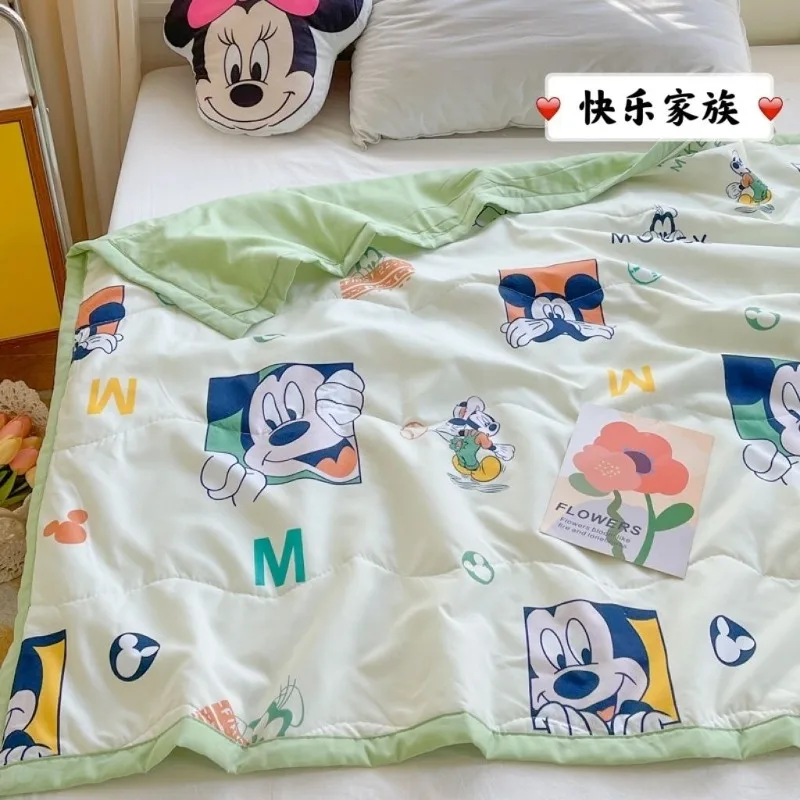 Disney Mickey Minnie Donald Duck cartoon pattern children's summer quilt A-level baby nap blanket air conditioning quilt gift