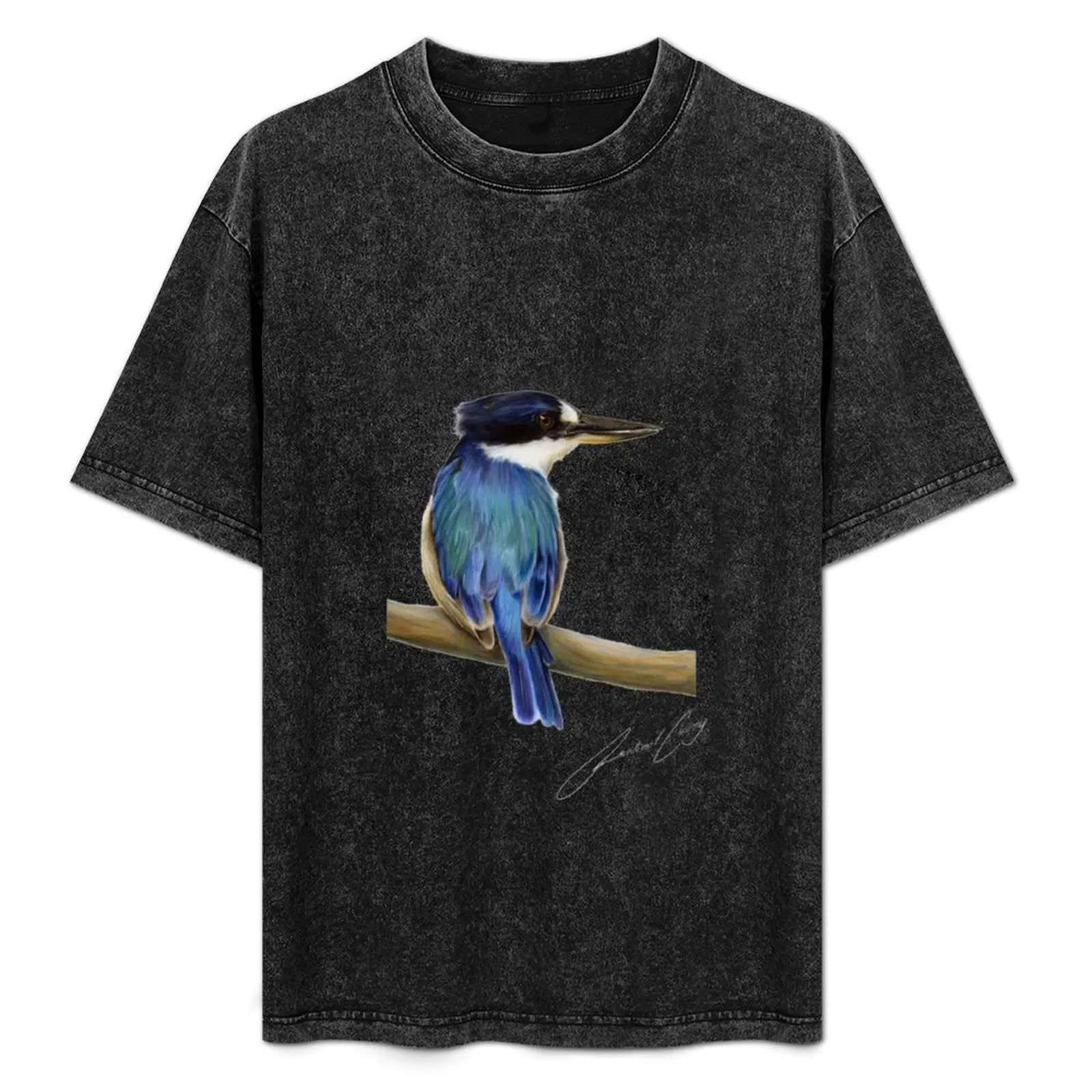 

Forest Kingfisher SIGNED image bird T-Shirt oversized t shirt customizeds vintage t shirts hippie clothes men graphic t shirts