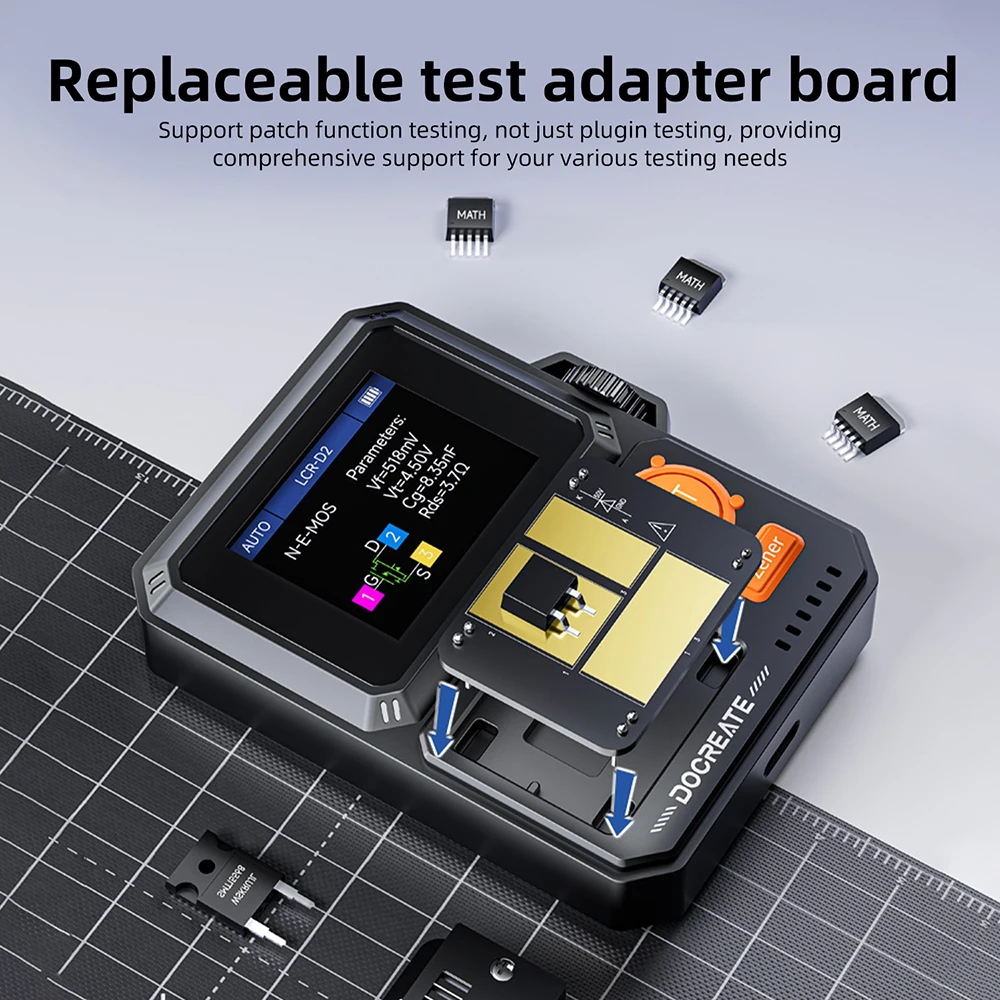 LCR-D2 Transistortester Hochpräziser Multifunktionaler Elektronischer Komponentendetektor für Kondensator-, Widerstands-, MOS- und FET-Tests – Detail 16