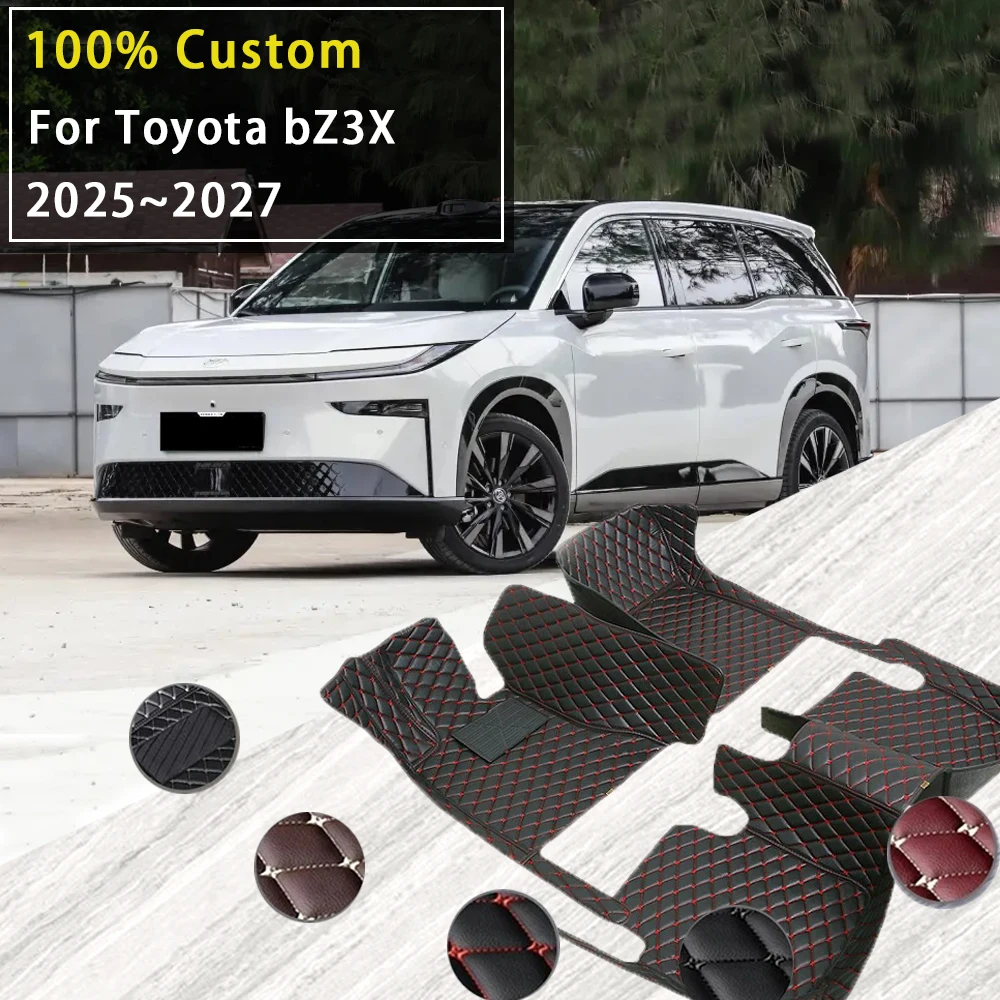 

Car Floor Mats For Toyota bZ3X EG10 AY502 2025 2026 2027 Waterproof Pads Leather Foot Carpets Floor Covers Auto Accessories