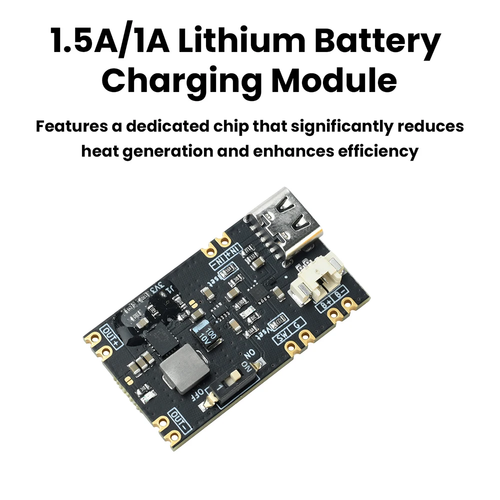 

UPS Power Module Board for STM32 ESP32 with Lithium Battery Charging 3.3V/5V Output 1.5A DC Switcher