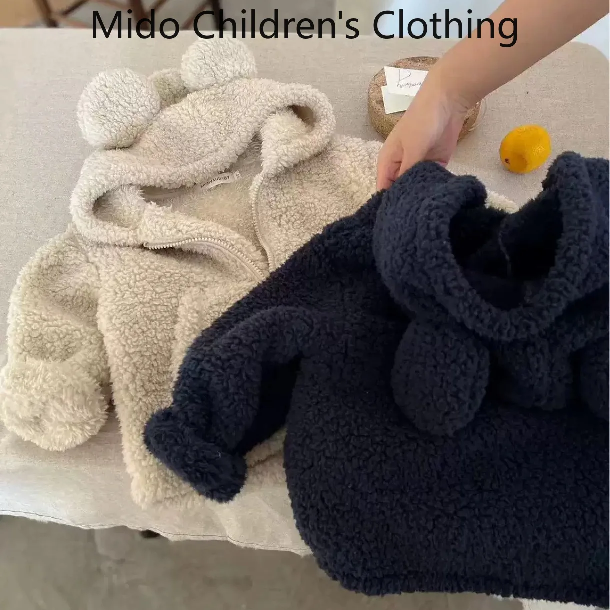 الكورية نمط الاطفال أفخم سترة الشتاء الخريف أزياء بلون الطفل زمم معطف بالجملة