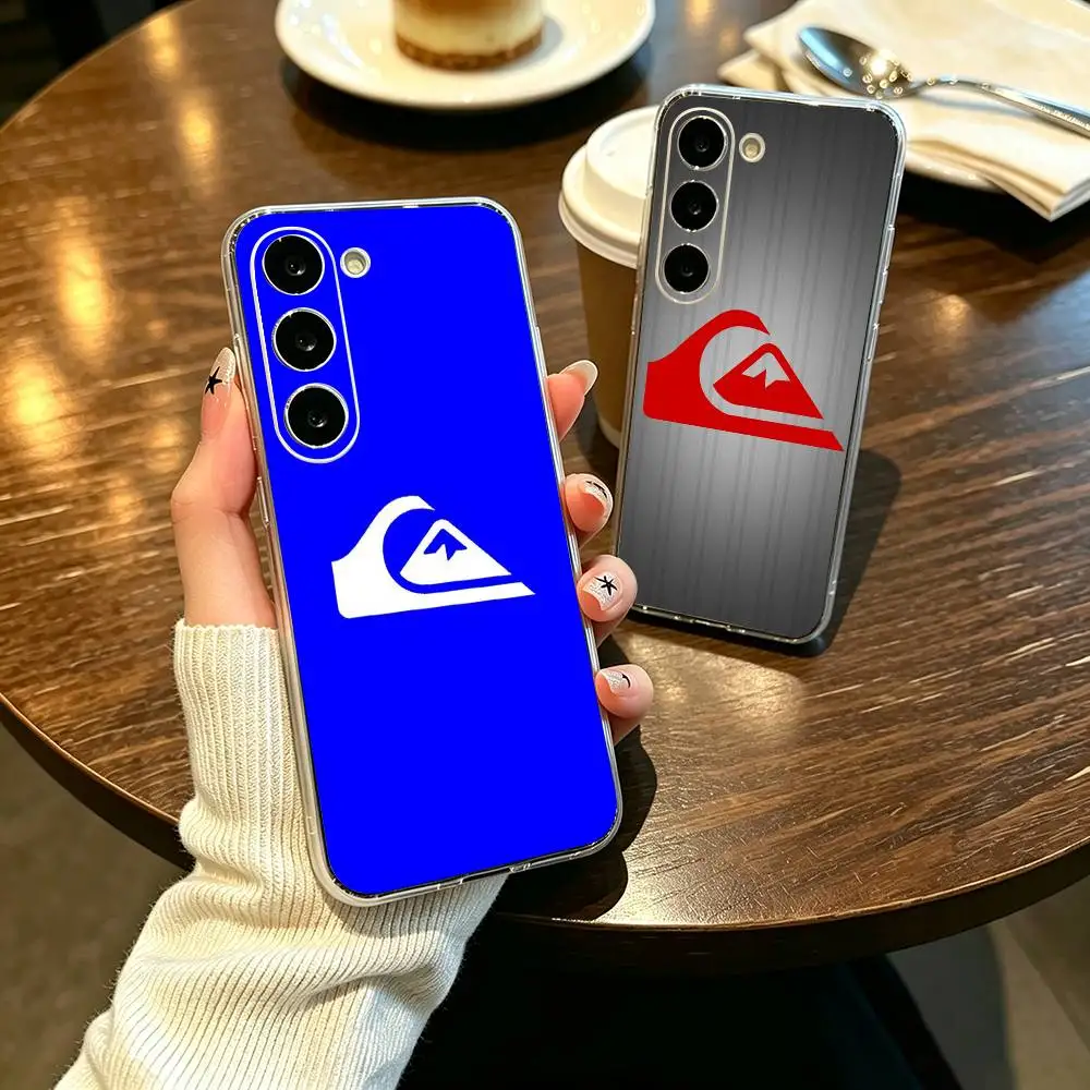 Q-QuiksilverS LOGO  Phone Case For Samsung A25 A15 A05 A54 A34 A24 A14 Transparent Silicone Phone Cover