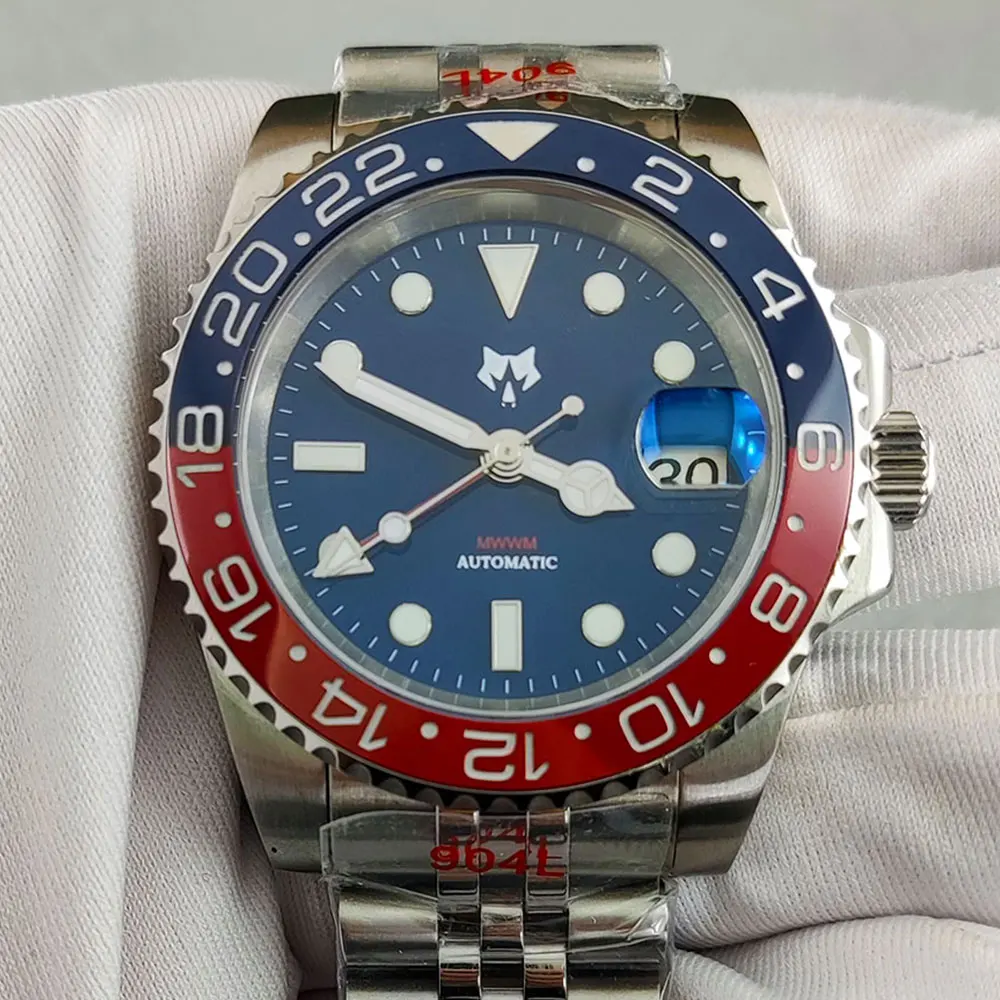 Original high quality watch with deep blue red GMT inlaid ceramic watch inlay accessories suitable for Rolex oyster sauce perman