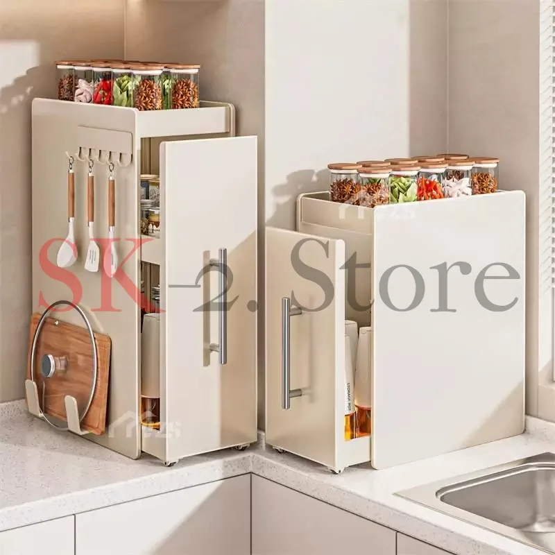 Kitchen Spice Rack Organizer Countertop Storage Shelf for Spices Seasonings No Assembly Required Available with Or Without Hooks