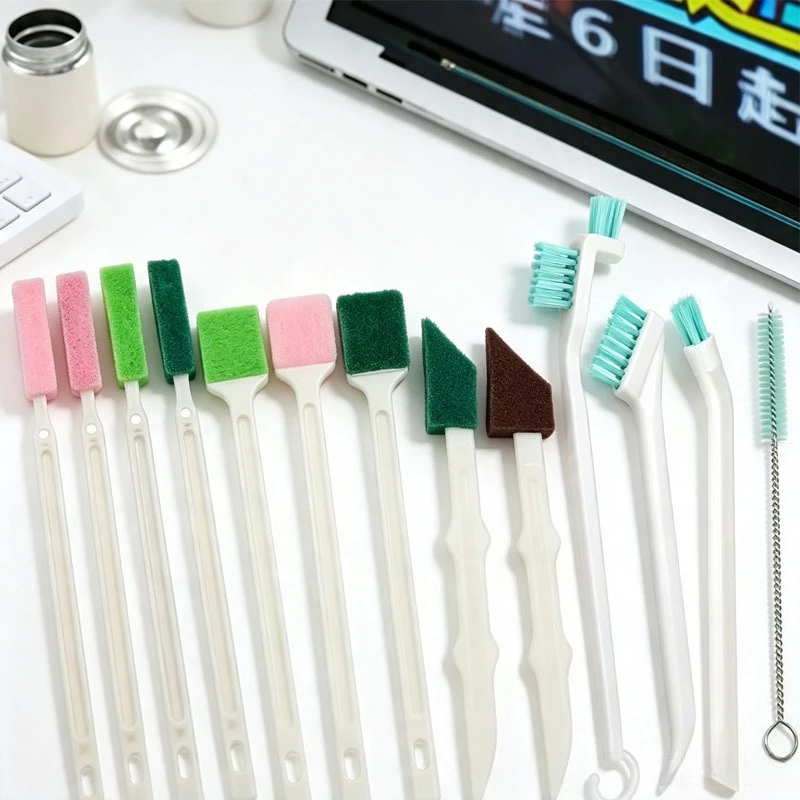Durable Plastic Ice Maker Cleaner Brush Kit Fridge Drain Through Hole Bread Toaster Brush Multi Purpose Home Cleaning Tools