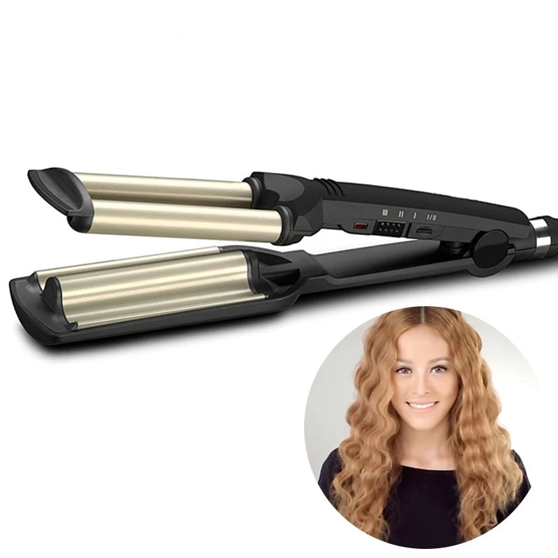 

Professional Wave Hair Styler 3 Barrels Big Wave Curling Iron Hair Curlers Crimping Iron Fluffy Waver Salon Styling Tools