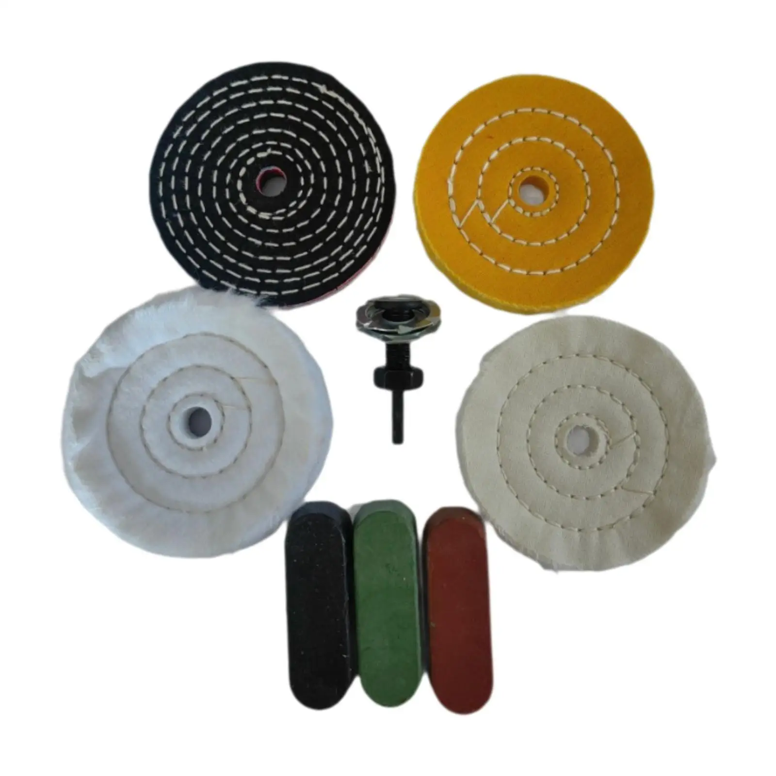 

Buffing Polishing Wheel Kit with Shank Polishing Pads Kit Buffing Pads for Stainless Steel