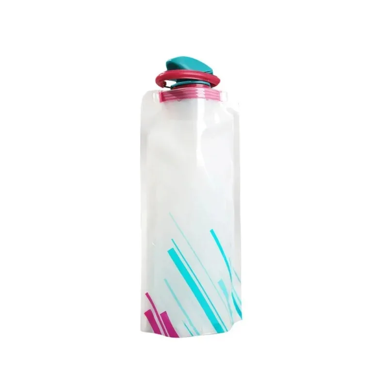 5 PCS Ultralight Folding Water Pouch 700ml Soft Hydration Bladder for Hiking Backpacking Carry Handle