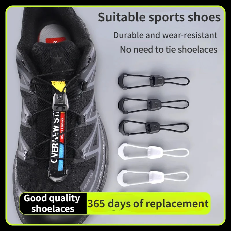 New Quick Lace Kit No Tie Round Tennis Shoe Laces Without Ties Adult Kids Quality Running Sneakers Shoelaces for Salomon