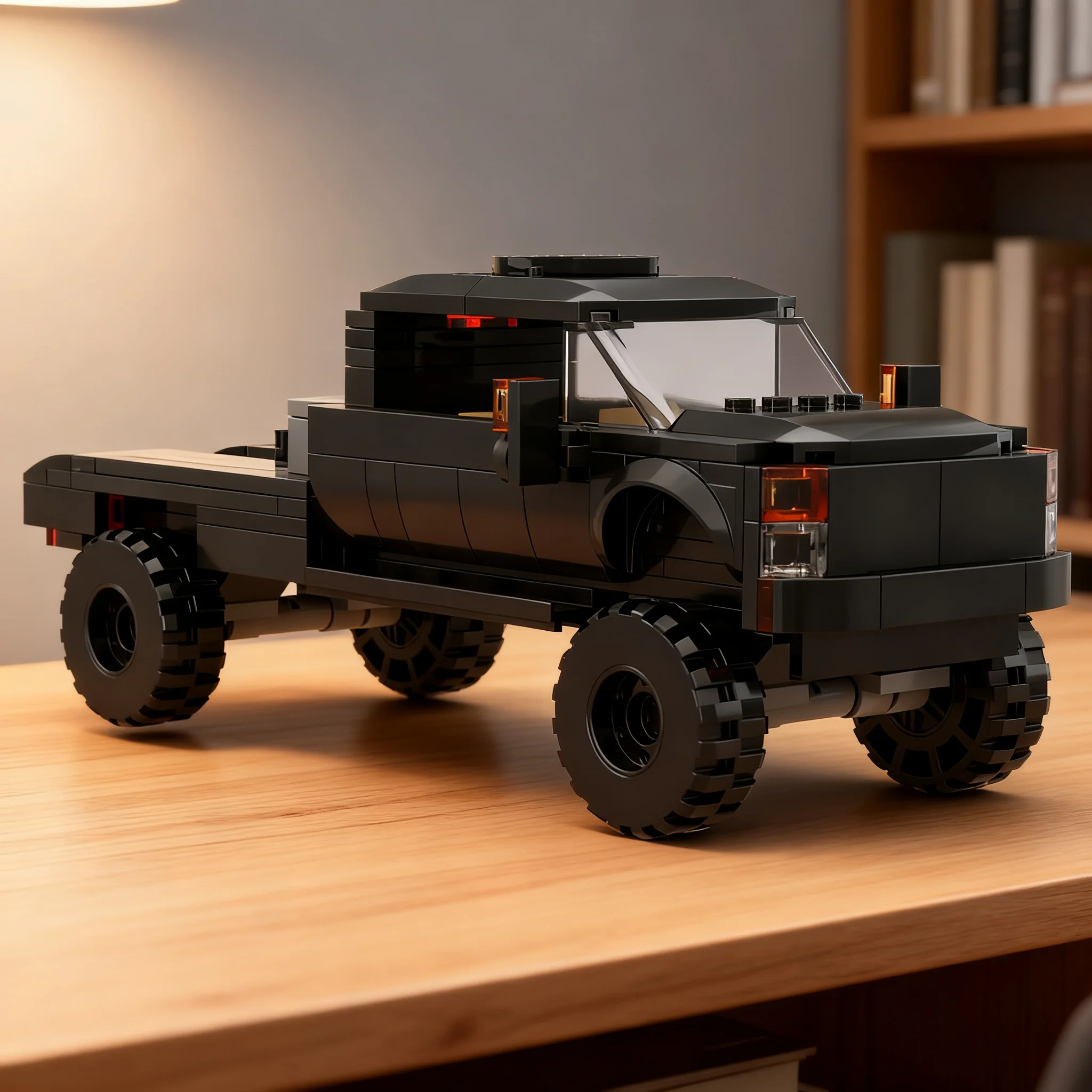 221pcs MOC City Traffic Fordes F350 Flatbed Model Christmas Gift DIY Decorative Collection For Enthusiasts Art