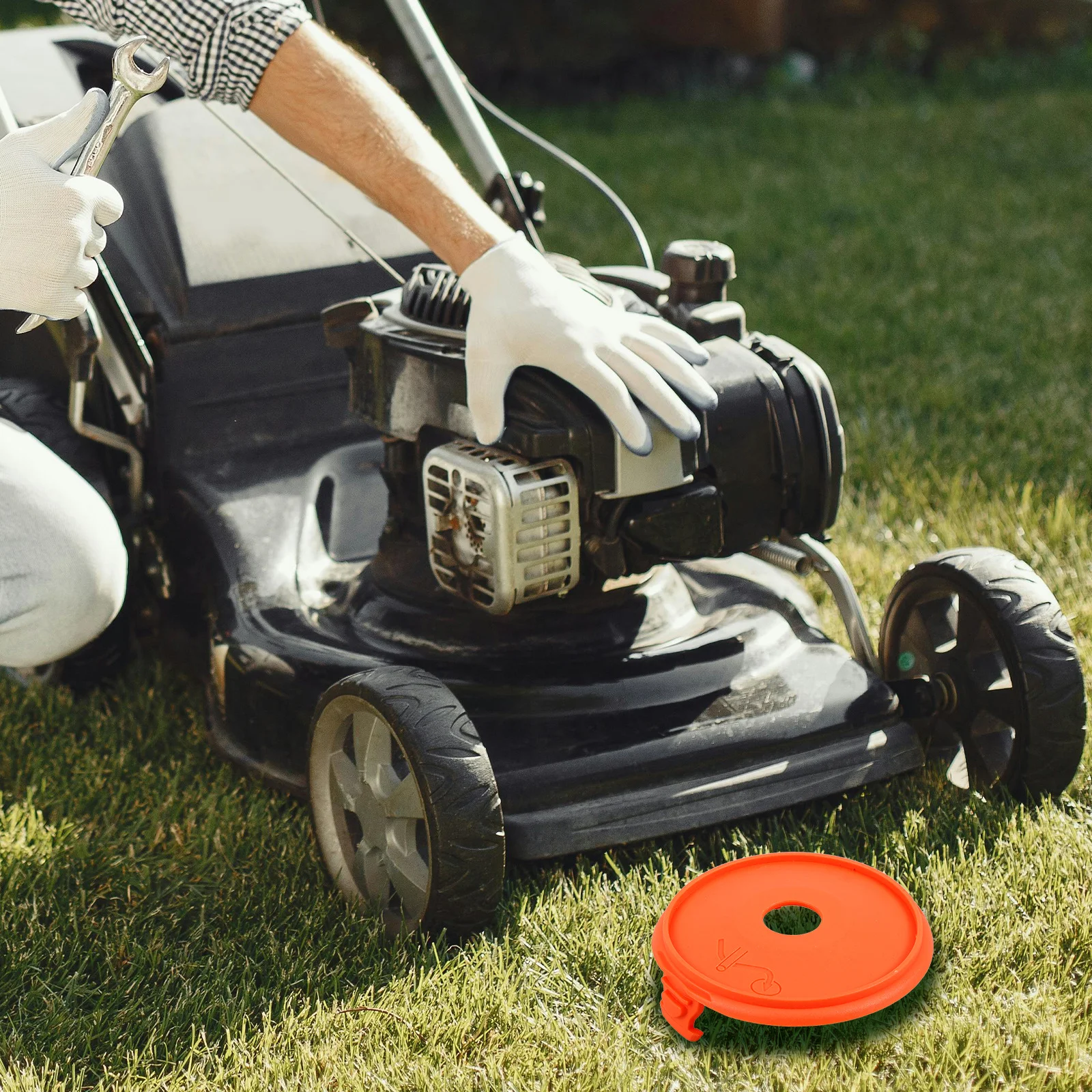 

Spool Cap Cover for Mower Replacement Plastic Trimmer Spool Lid Durable Lawn Mower Accessory Cover Trimmer Cap Replacement