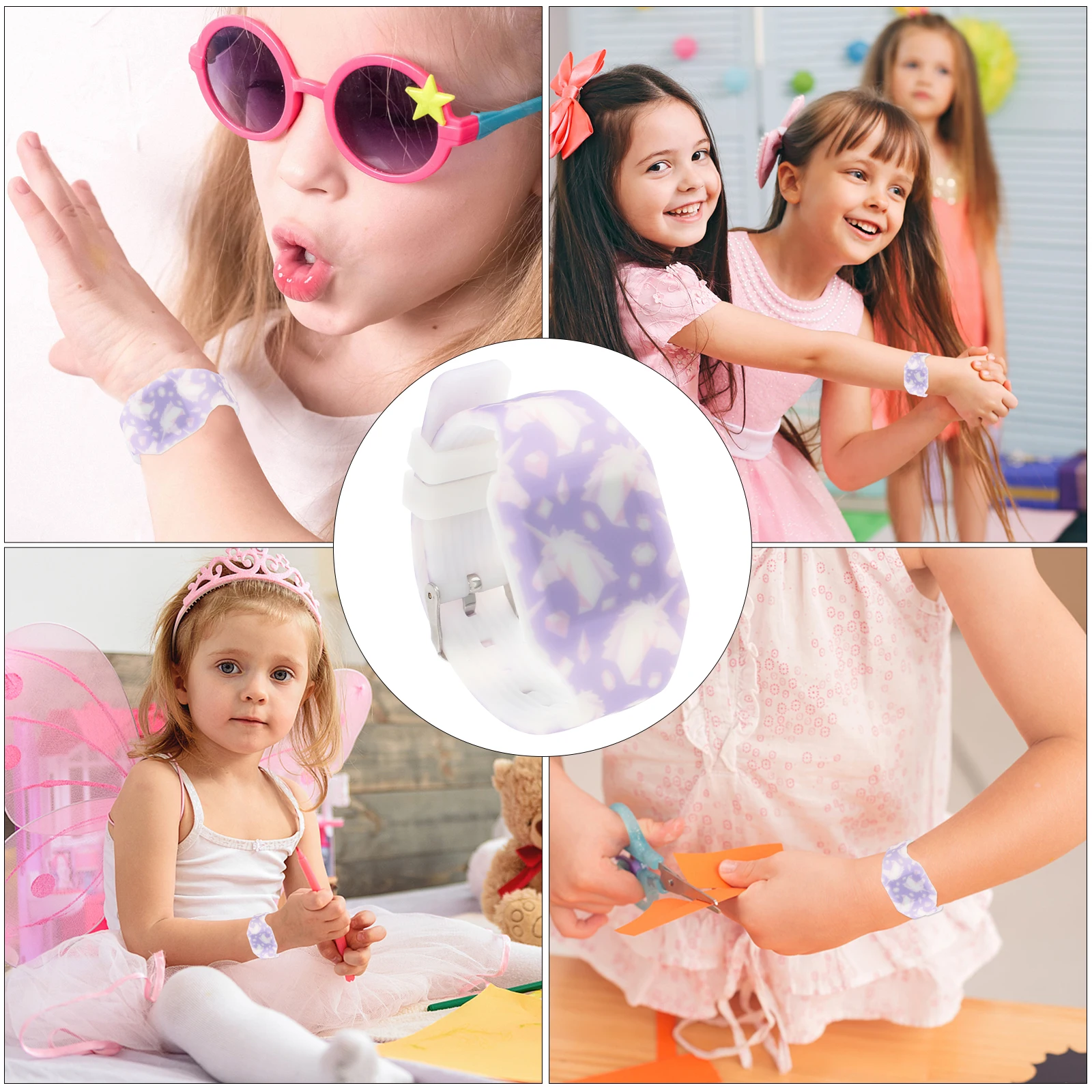 Glow In The Dark Led Touch Screen Kids Watch Silicone Band Unicorns Cartoon Design For Boys Girls School Party Use Children