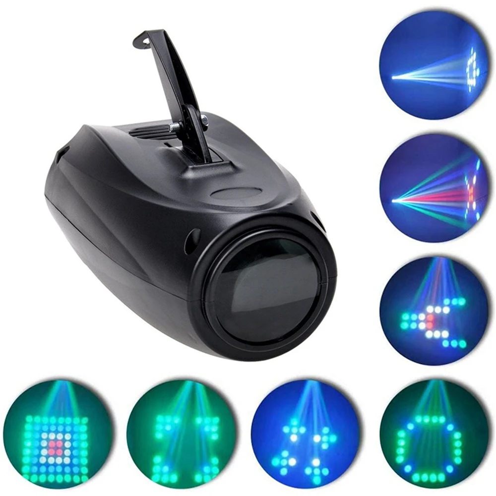 10W Professional Disco light Voice Control RGBW 64 LED Ktv Bar Party DJ Decorative Stage Light Effect Projector lamp AC 90V-240V