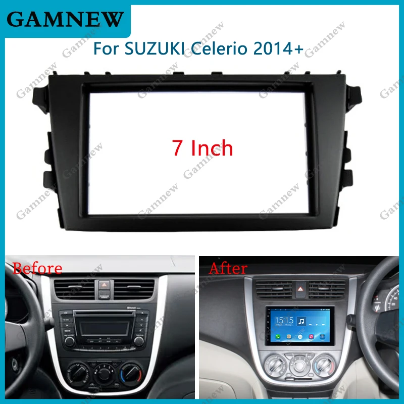 7 Inch Car Frame Fascia Adapter Android Radio Dash Fitting Panel Kit For SUZUKI Celerio 2014+