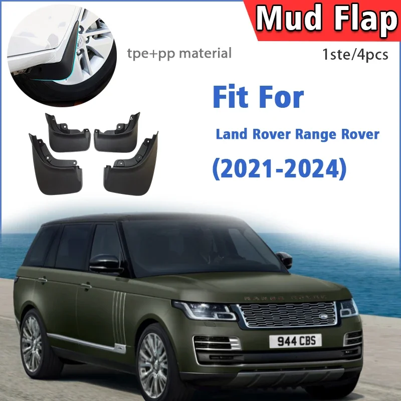 

2022 2023 2024 FOR NEW Land Rover Range Rover Mud Flap Guards Splash Mudflaps Car Accessories Front Rear 4pcs Mudguard Fender