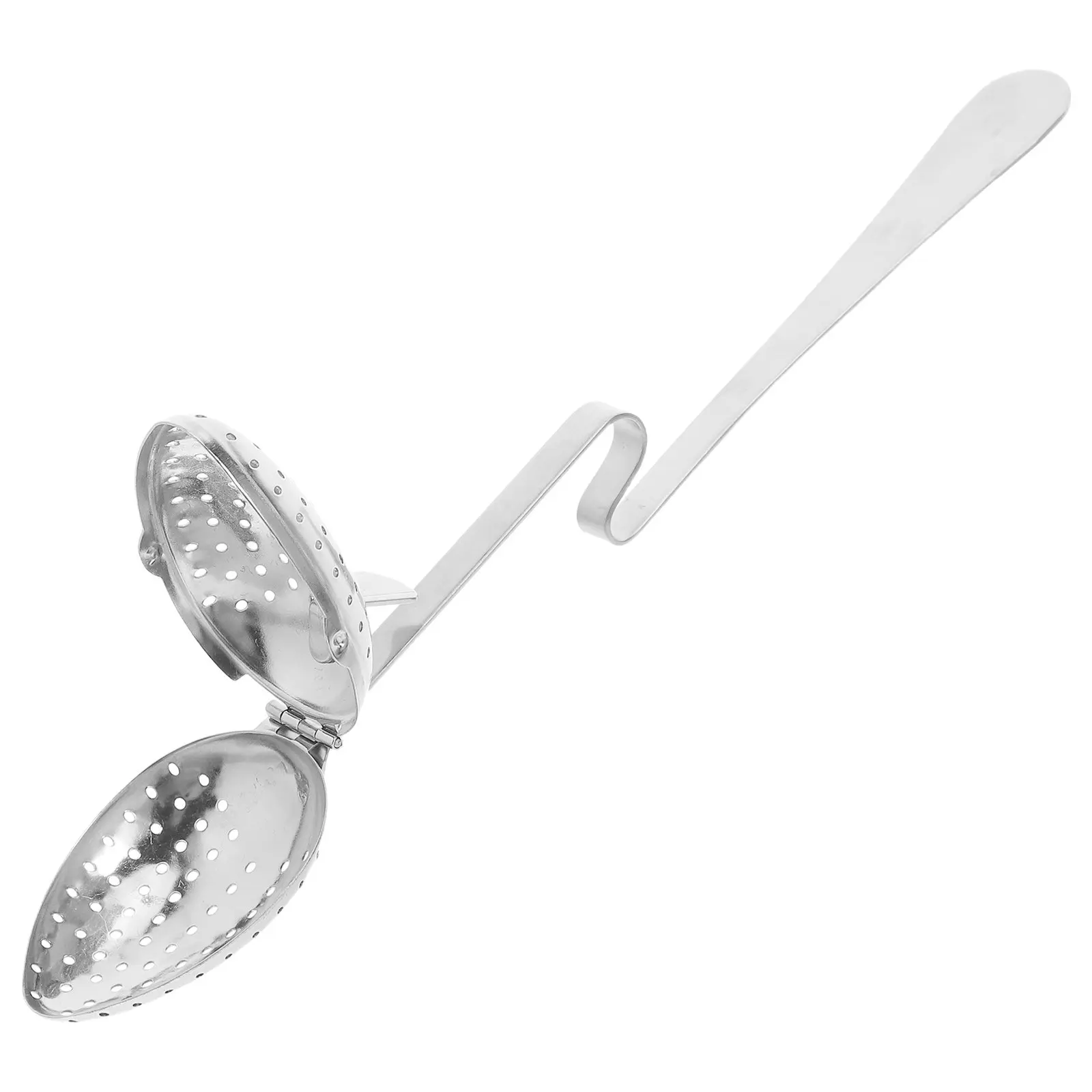Stainless Steel Tea Strainer Spoon Mesh Infuser with Hanging Hook Long Handle Reusable Filter for Loose Leaf Herbs Spices Tea