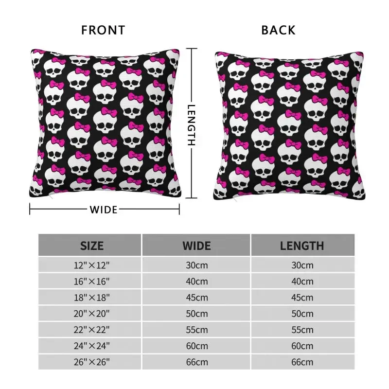 Monster High Anime Pillow Cover Decoration Cushions Throw Pillow for Sofa Double-sided Printing