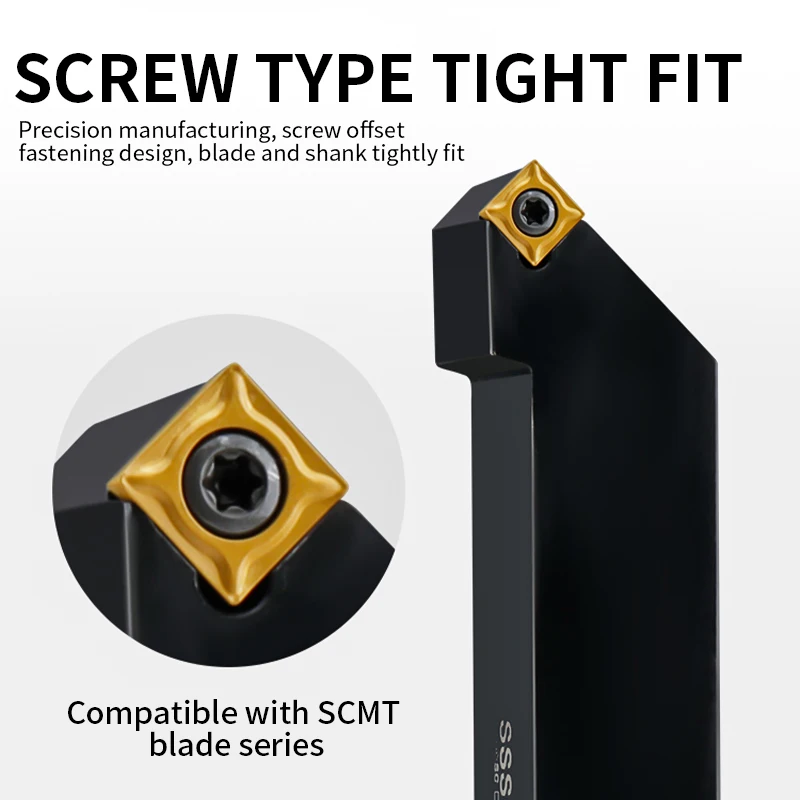 SSSCR/L SSSCR1212 SSSCR1616 SSSCR2020 SSSCR2525ผู้ถือเครื่องมือหมุนภายนอก SCMT09/12คาร์ไบด์แทรกเครื่องกลึง CNC ตัดเครื่องมือ