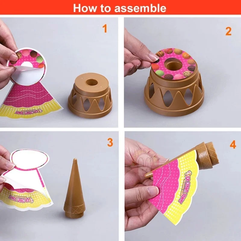 Tour de jeu de crème glacée pour enfants, 16 pièces, jouets éducatifs, jouet alimentaire, Simulation amusante et Durable, jouet de cuisine