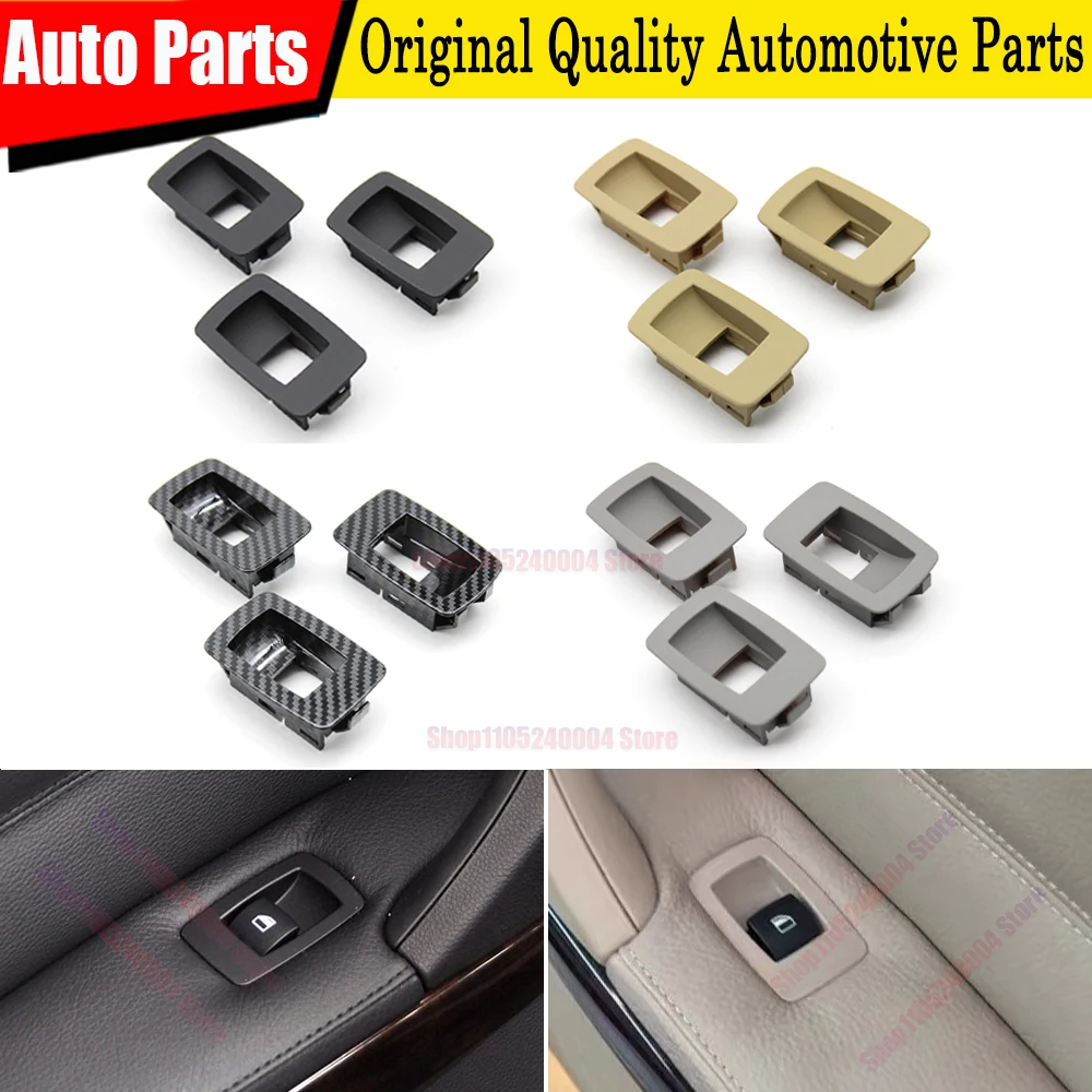 Premium 3PCS Front Rear Passenger Door Window Switch Cover Panel For BMW 3 Series E90 E91 316 318 320 325 328i 2004-2012