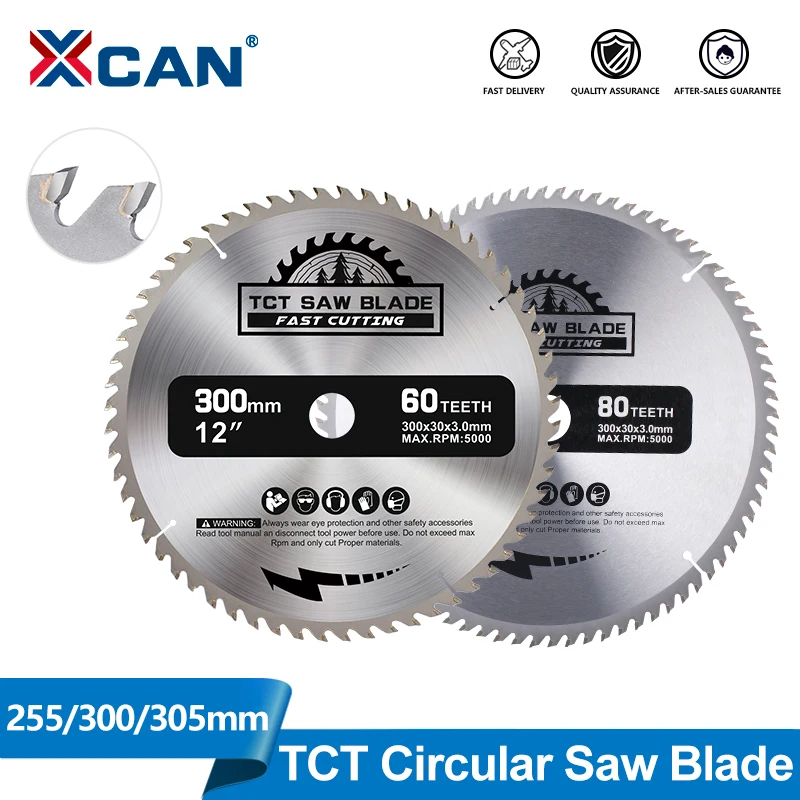 XCAN Brzeszczot do drewna 230 235 250 254 255 300mm TCT Tarcza tnąca do drewna z węglika spiekanego do obróbki drewna