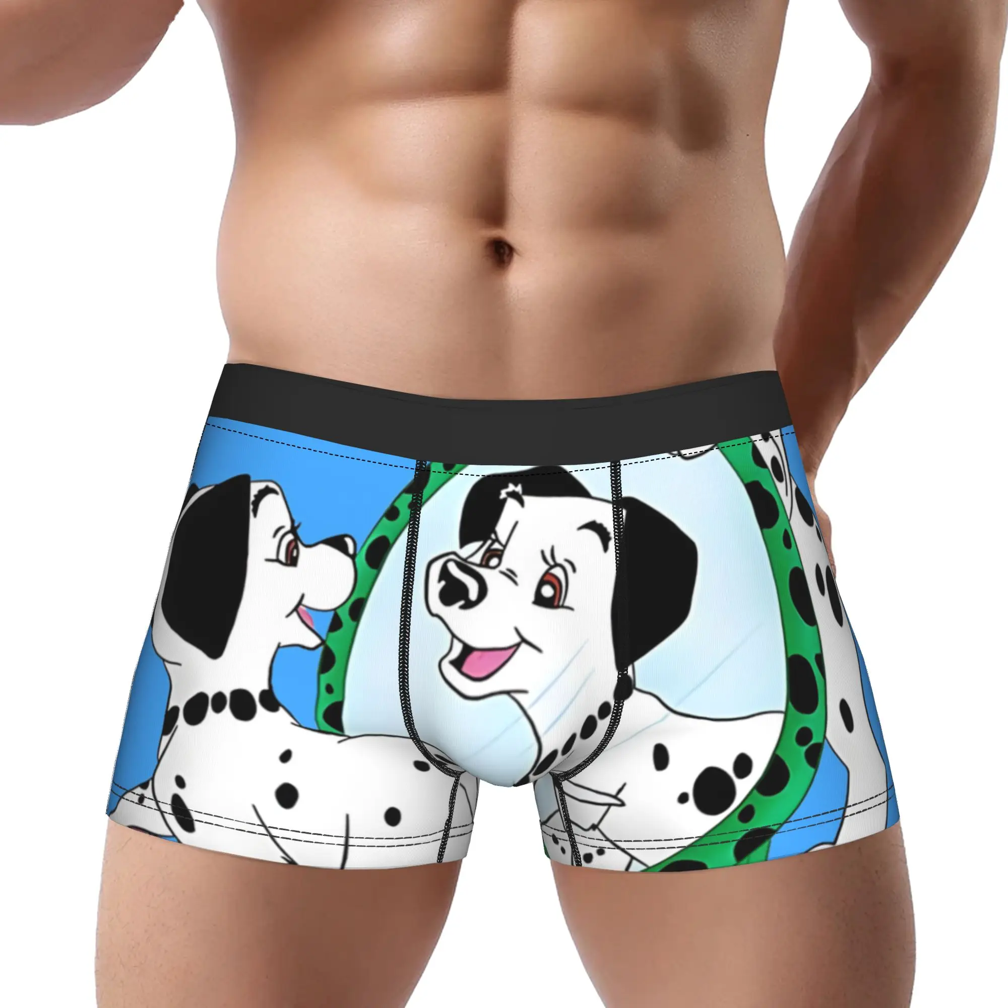

Мужские трусы-боксеры «101 далматинец» с зеркальным принтом, дышащие, вентилируемые шорты