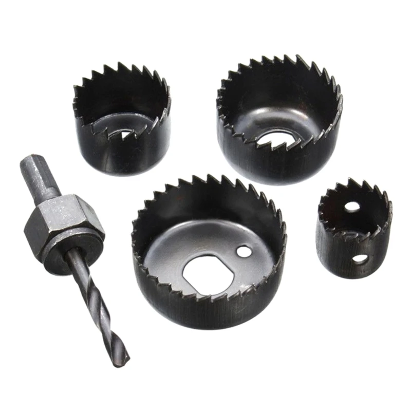 5Pieces Drill Opener Tube Hole Drill Woodworking Board Gypsum Plastic Bit Set Cup Woodworking Opener Hole Bit