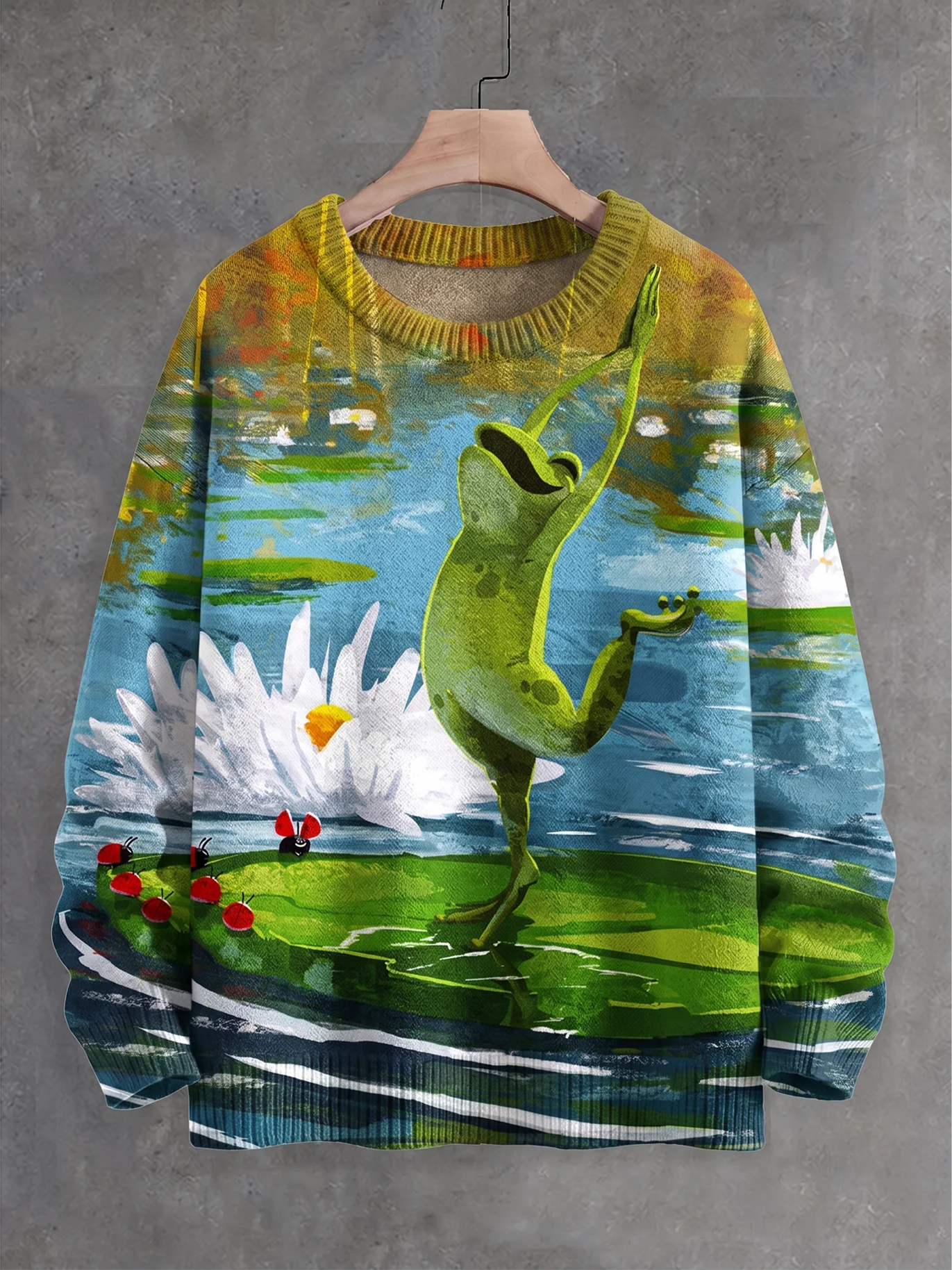 Frog Series "Ugly Sweater"—featuring a 3D-printed frog design; a brand-new winter style that is cozy and warm; unisex-7